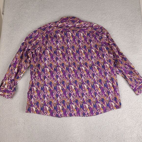 Claiborne Shirt Mens XXL Abstract Stretch Long Sleeve Button Down Designer - Picture 2 of 15